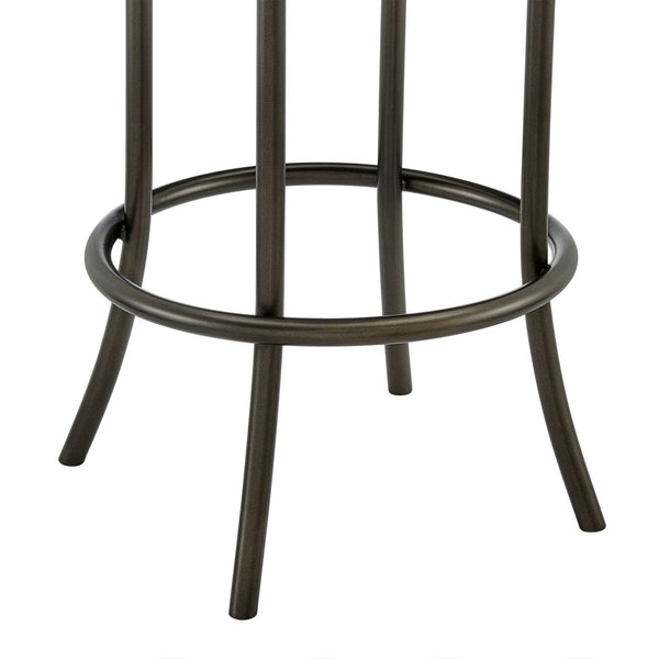 English Elm Tatyana Swivel Barstool Faux Leather Seat Mocha Frame for Kitchen or Home Bar B2736P464849