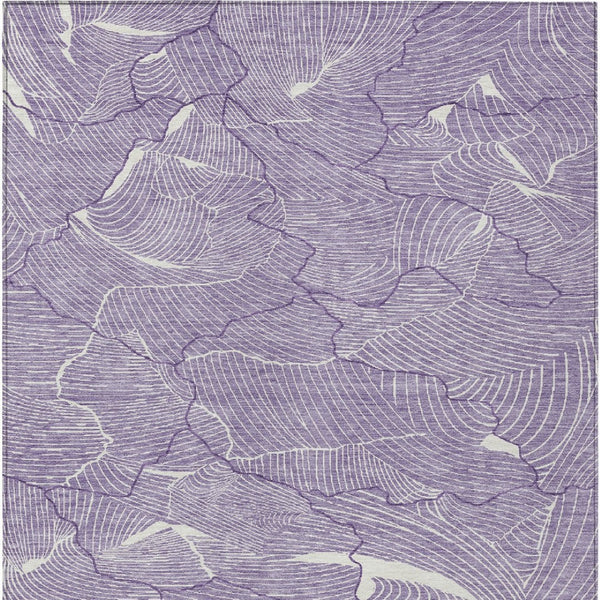 Homeroots 3' Aqua And Ivory Abstract Washable Indoor-outdoor Area Rug For Stylish Living Spaces & Patios 3' X 5' Polyester 601092