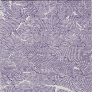 Homeroots 3' Aqua And Ivory Abstract Washable Indoor-outdoor Area Rug For Stylish Living Spaces & Patios 8' X 10' Polyester 601095