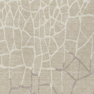 Homeroots 3' Beige And Tan Abstract Washable Area Rug For Indoor And Outdoor Spaces, Stain Resistant Design 5' X 8' Polyester 601099