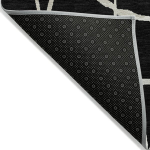 Homeroots 3' Beige And Tan Abstract Washable Area Rug For Indoor And Outdoor Spaces, Stain Resistant Design 8' Round Polyester 601106