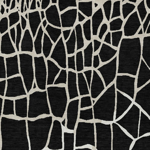 Homeroots 3' Beige And Tan Abstract Washable Area Rug For Indoor And Outdoor Spaces, Stain Resistant Design 8' X 10' Polyester 601107