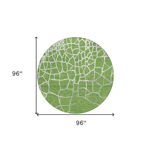 Homeroots 3' Beige And Tan Abstract Washable Area Rug For Indoor And Outdoor Spaces, Stain Resistant Design 8' Round Polyester 601118