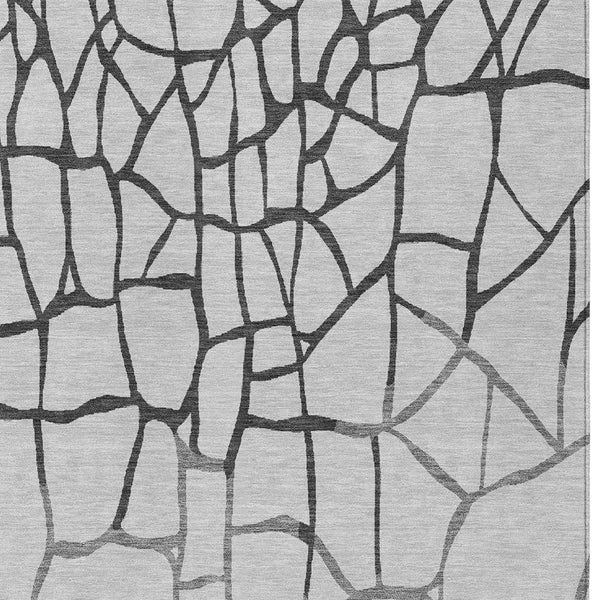 Homeroots 3' Beige And Tan Abstract Washable Area Rug For Indoor And Outdoor Spaces, Stain Resistant Design 8' X 10' Polyester 601131