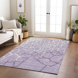 Homeroots 3' Beige And Tan Abstract Washable Area Rug For Indoor And Outdoor Spaces, Stain Resistant Design 9' X 12' Polyester 601144