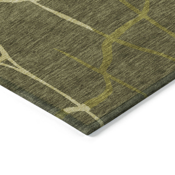 Homeroots 3' Beige And Tan Abstract Washable Area Rug For Indoor And Outdoor Spaces, Stain Resistant Design 8' X 10' Polyester 601155