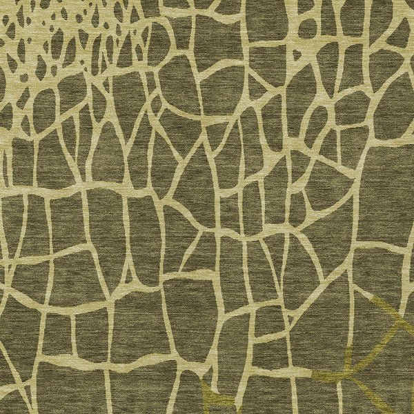 Homeroots 3' Beige And Tan Abstract Washable Area Rug For Indoor And Outdoor Spaces, Stain Resistant Design 10' X 14' Polyester 601157