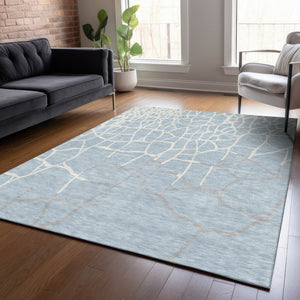 Homeroots 3' Beige And Tan Abstract Washable Area Rug For Indoor And Outdoor Spaces, Stain Resistant Design 3' X 5' Polyester 601158