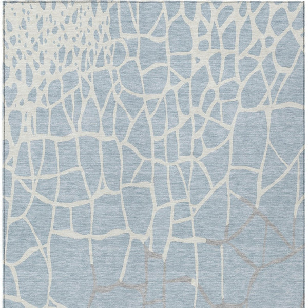 Homeroots 3' Beige And Tan Abstract Washable Area Rug For Indoor And Outdoor Spaces, Stain Resistant Design 8' X 10' Polyester 601161