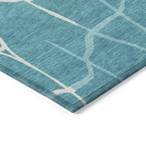 Homeroots 3' Beige And Tan Abstract Washable Area Rug For Indoor And Outdoor Spaces, Stain Resistant Design 3' X 5' Polyester 601164