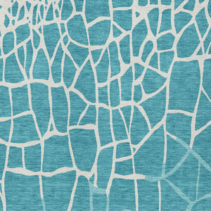 Homeroots 3' Beige And Tan Abstract Washable Area Rug For Indoor And Outdoor Spaces, Stain Resistant Design 3' X 5' Polyester 601164