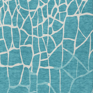 Homeroots 3' Beige And Tan Abstract Washable Area Rug For Indoor And Outdoor Spaces, Stain Resistant Design 5' X 8' Polyester 601165