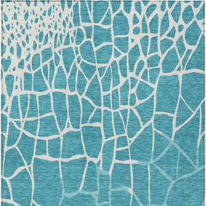 Homeroots 3' Beige And Tan Abstract Washable Area Rug For Indoor And Outdoor Spaces, Stain Resistant Design 8' X 10' Polyester 601167