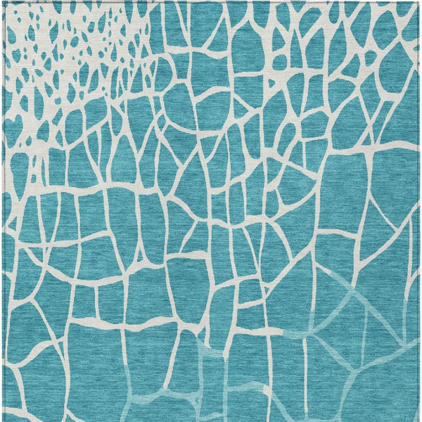 Homeroots 3' Beige And Tan Abstract Washable Area Rug For Indoor And Outdoor Spaces, Stain Resistant Design 8' X 10' Polyester 601167