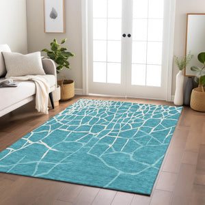 Homeroots 3' Beige And Tan Abstract Washable Area Rug For Indoor And Outdoor Spaces, Stain Resistant Design 9' X 12' Polyester 601168