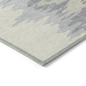 Homeroots 3' Stylish Abstract Beige Brown Gray Washable Indoor Outdoor Area Rug For Versatile Spaces 9' X 12' Polyester 601174