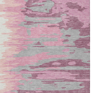 Homeroots 3' Stylish Abstract Beige Brown Gray Washable Indoor Outdoor Area Rug For Versatile Spaces 3' X 5' Polyester 601182