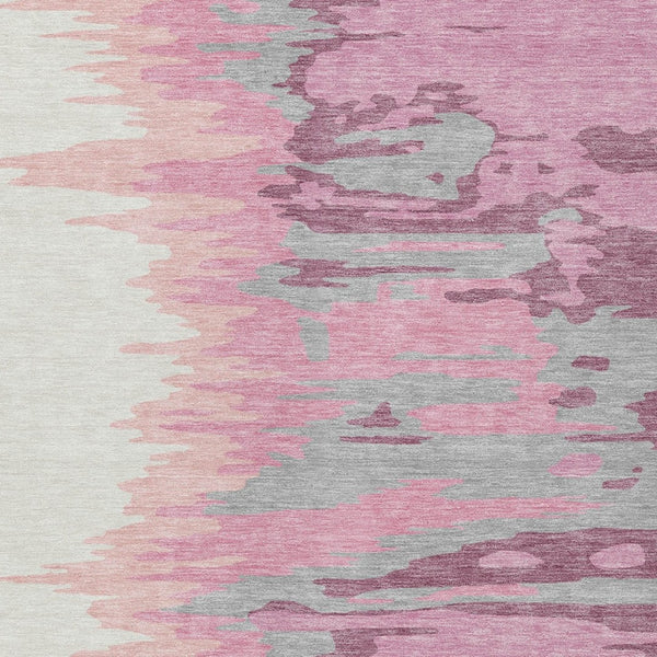 Homeroots 3' Stylish Abstract Beige Brown Gray Washable Indoor Outdoor Area Rug For Versatile Spaces 8' X 10' Polyester 601185