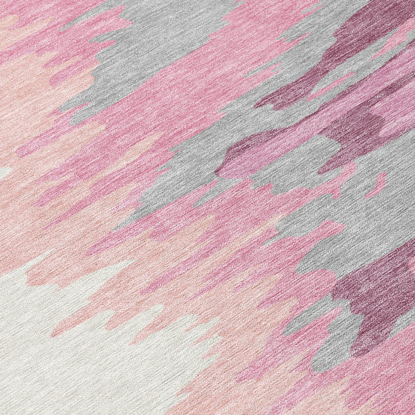 Homeroots 3' Stylish Abstract Beige Brown Gray Washable Indoor Outdoor Area Rug For Versatile Spaces 8' X 10' Polyester 601185