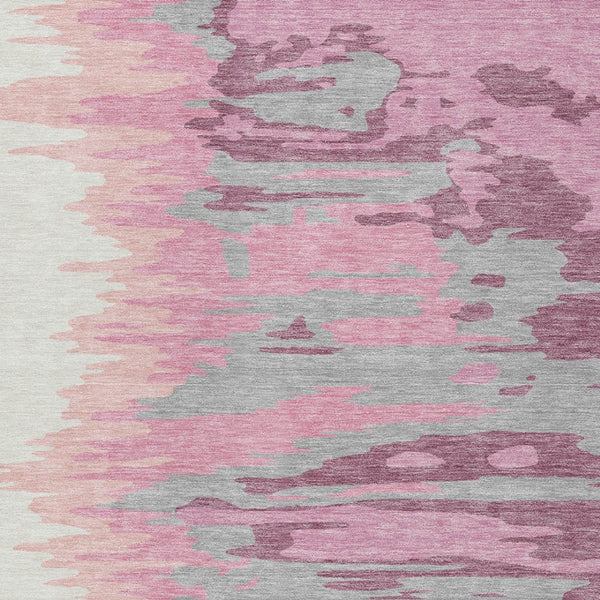 Homeroots 3' Stylish Abstract Beige Brown Gray Washable Indoor Outdoor Area Rug For Versatile Spaces 9' X 12' Polyester 601186