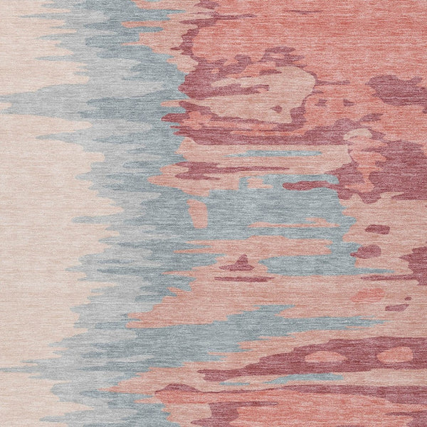 Homeroots 3' Stylish Abstract Beige Brown Gray Washable Indoor Outdoor Area Rug For Versatile Spaces 5' X 8' Polyester 601195