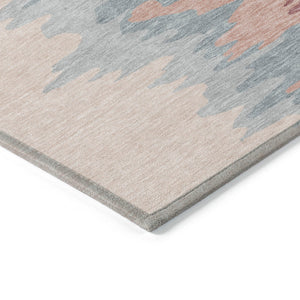 Homeroots 3' Stylish Abstract Beige Brown Gray Washable Indoor Outdoor Area Rug For Versatile Spaces 9' X 12' Polyester 601198