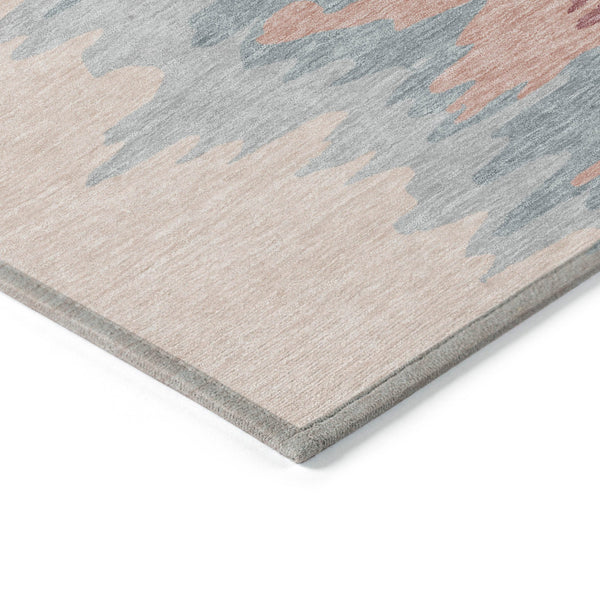Homeroots 3' Stylish Abstract Beige Brown Gray Washable Indoor Outdoor Area Rug For Versatile Spaces 10' X 14' Polyester 601199