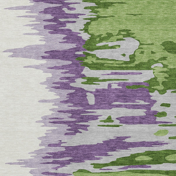 Homeroots 3' Stylish Abstract Beige Brown Gray Washable Indoor Outdoor Area Rug For Versatile Spaces 5' X 8' Polyester 601201