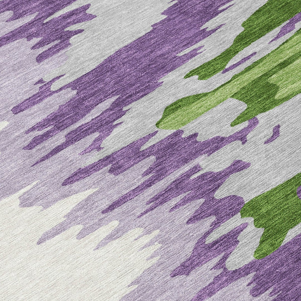 Homeroots 3' Stylish Abstract Beige Brown Gray Washable Indoor Outdoor Area Rug For Versatile Spaces 8' Round Polyester 601202