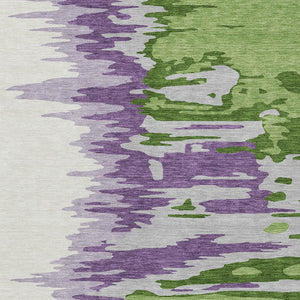 Homeroots 3' Stylish Abstract Beige Brown Gray Washable Indoor Outdoor Area Rug For Versatile Spaces 9' X 12' Polyester 601204