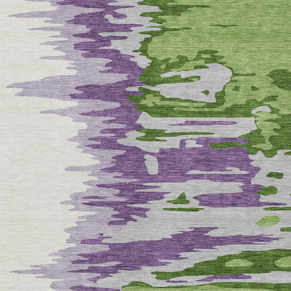 Homeroots 3' Stylish Abstract Beige Brown Gray Washable Indoor Outdoor Area Rug For Versatile Spaces 9' X 12' Polyester 601204