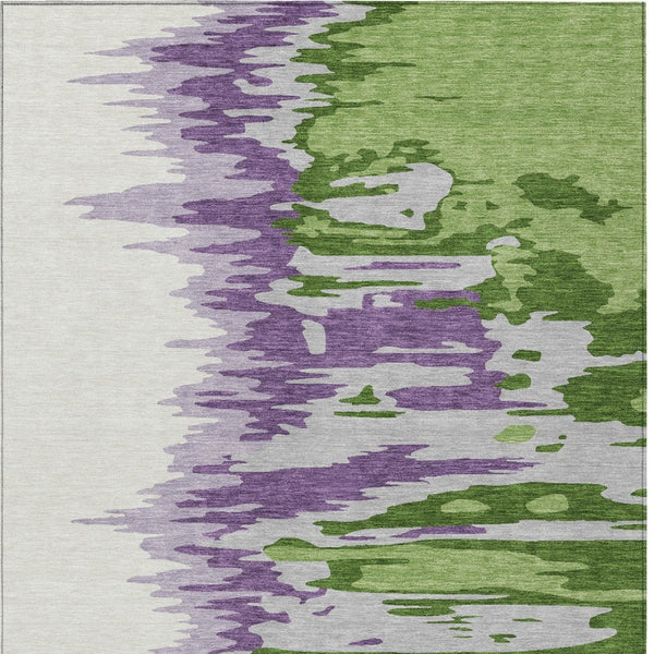 Homeroots 3' Stylish Abstract Beige Brown Gray Washable Indoor Outdoor Area Rug For Versatile Spaces 10' X 14' Polyester 601205