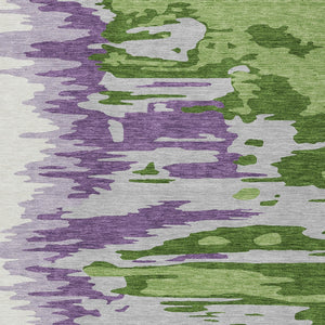 Homeroots 3' Stylish Abstract Beige Brown Gray Washable Indoor Outdoor Area Rug For Versatile Spaces 10' X 14' Polyester 601205