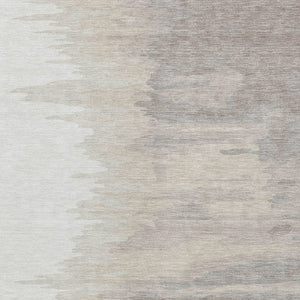 Homeroots 3' Stylish Abstract Beige Brown Gray Washable Indoor Outdoor Area Rug For Versatile Spaces 3' X 5' Polyester 601218