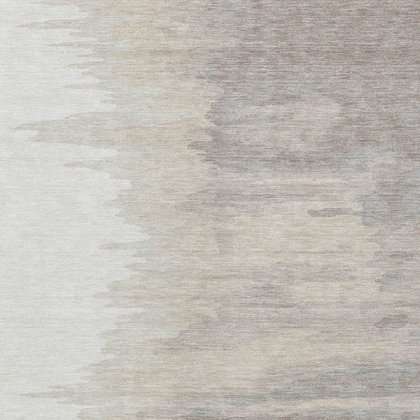 Homeroots 3' Stylish Abstract Beige Brown Gray Washable Indoor Outdoor Area Rug For Versatile Spaces 3' X 5' Polyester 601218