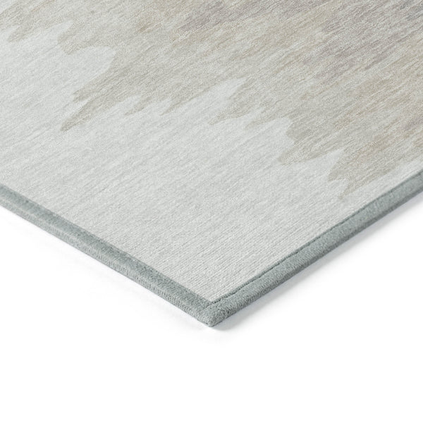 Homeroots 3' Stylish Abstract Beige Brown Gray Washable Indoor Outdoor Area Rug For Versatile Spaces 8' X 10' Polyester 601221