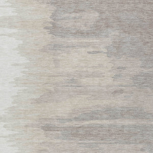 Homeroots 3' Stylish Abstract Beige Brown Gray Washable Indoor Outdoor Area Rug For Versatile Spaces 10' X 14' Polyester 601223