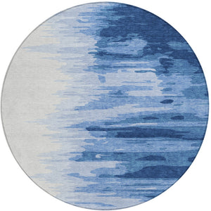 Homeroots 3' Stylish Abstract Beige Brown Gray Washable Indoor Outdoor Area Rug For Versatile Spaces 8' Round Polyester 601226