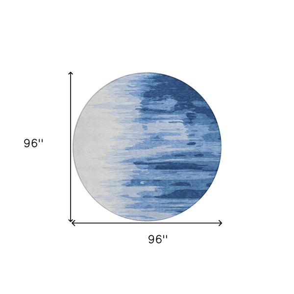 Homeroots 3' Stylish Abstract Beige Brown Gray Washable Indoor Outdoor Area Rug For Versatile Spaces 8' Round Polyester 601226