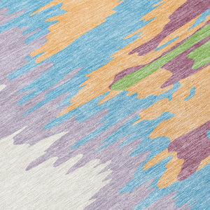 Homeroots 3' Stylish Abstract Beige Brown Gray Washable Indoor Outdoor Area Rug For Versatile Spaces 10' X 14' Polyester 601235