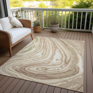 Homeroots 3' Durable Abstract Washable Area Rug For Indoor And Outdoor Spaces - Stylish And Stain Resistant 3' X 5' Polyester 601242