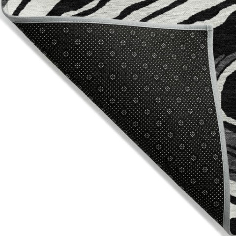 Homeroots 3' Durable Abstract Washable Area Rug For Indoor And Outdoor Spaces - Stylish And Stain Resistant 8' Round Polyester 601250