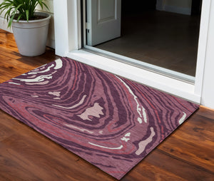 Homeroots 3' Durable Abstract Washable Area Rug For Indoor And Outdoor Spaces - Stylish And Stain Resistant 3' X 5' Polyester 601260