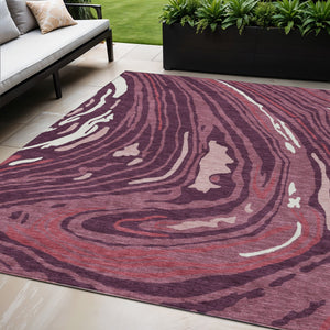 Homeroots 3' Durable Abstract Washable Area Rug For Indoor And Outdoor Spaces - Stylish And Stain Resistant 5' X 8' Polyester 601261