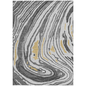 Homeroots 3' Durable Abstract Washable Area Rug For Indoor And Outdoor Spaces - Stylish And Stain Resistant 5' X 8' Polyester 601267