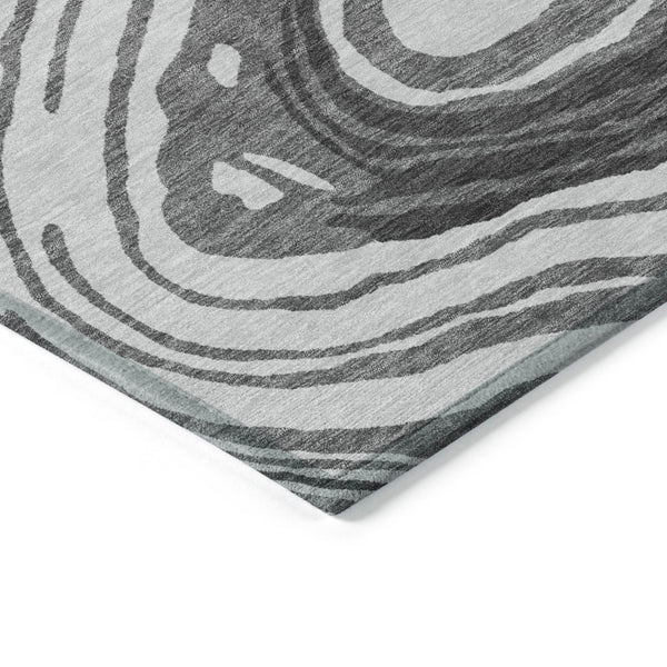 Homeroots 3' Durable Abstract Washable Area Rug For Indoor And Outdoor Spaces - Stylish And Stain Resistant 5' X 8' Polyester 601267