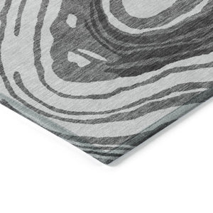 Homeroots 3' Durable Abstract Washable Area Rug For Indoor And Outdoor Spaces - Stylish And Stain Resistant 8' X 10' Polyester 601269