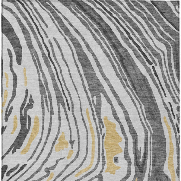 Homeroots 3' Durable Abstract Washable Area Rug For Indoor And Outdoor Spaces - Stylish And Stain Resistant 9' X 12' Polyester 601270