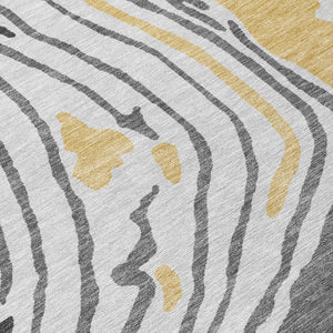 Homeroots 3' Durable Abstract Washable Area Rug For Indoor And Outdoor Spaces - Stylish And Stain Resistant 9' X 12' Polyester 601270