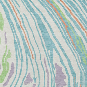 Homeroots 3' Durable Abstract Washable Area Rug For Indoor And Outdoor Spaces - Stylish And Stain Resistant 3' X 5' Polyester 601272